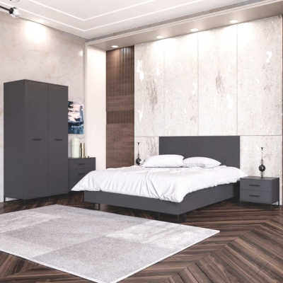 Кровать Art in Head 1,6 Ascet 1670x1000x2060 Графит (AS09070000030)