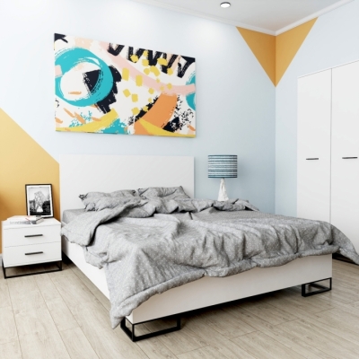 Кровать Art in Head 1,6 Ascet 1670x1000x2060 Белый бриллиант (AS09010000030)