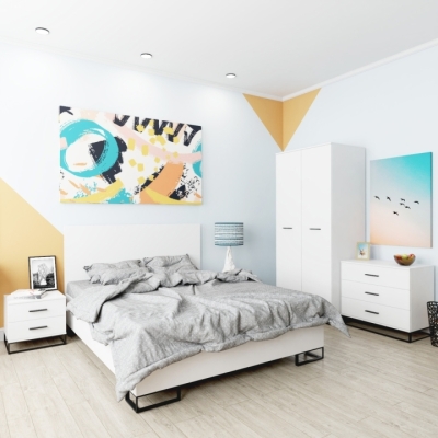 Кровать Art in Head 1,6 Ascet 1670x1000x2060 Белый бриллиант (AS09010000030)