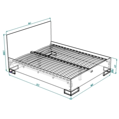 Кровать Art in Head 1,6 Ascet 1670x1000x2060 Белый бриллиант (AS09010000030)