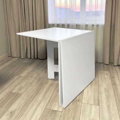  Кухонный стол-книжка "Слим" Белый (1500x770x750) Гамма стиль 