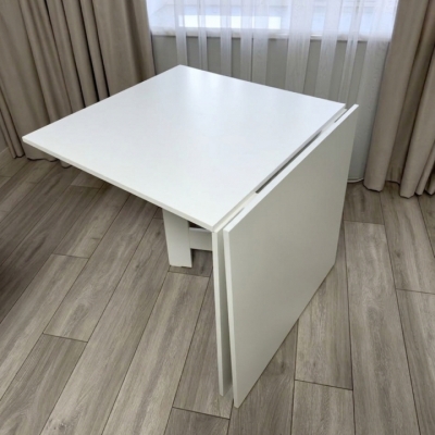  Кухонный стол-книжка "Слим" Белый (1500x770x750) Гамма стиль 