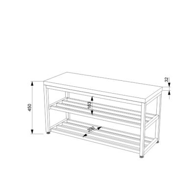 Передпокій Лофт FLASHNIKA ПЛ-12 (600мм x 350мм x 450мм)