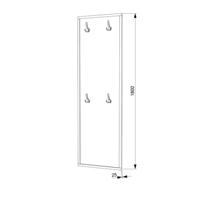 Передпокій Лофт FLASHNIKA ПЛ-6 (800мм x 25мм x 1800мм)