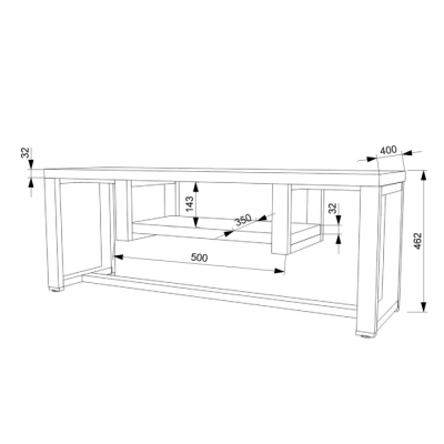 Тумба ТВ ЛОФТ FLASHNIKA ТВЛ-5 (1000мм x 400мм x 450мм)