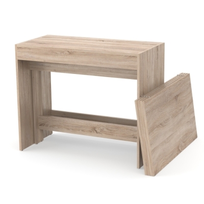 Обеденный раздвижной стол для кухни Неман ПИТОН Лайт Дуб Сонома