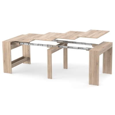 Обеденный раздвижной стол для кухни Неман ПИТОН Лайт Дуб Сонома