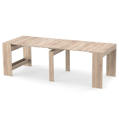 Обеденный раздвижной стол для кухни Неман ПИТОН Лайт Дуб Сонома