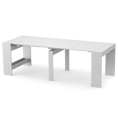 Обеденный раздвижной стол для кухни Неман ПИТОН Лайт Белый