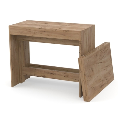 Обеденный раздвижной стол для кухни Неман ПИТОН Лайт Дуб крафт золотой