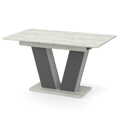 Стол раздвижной Неман ДЭН Дуб крафт белый/Графит