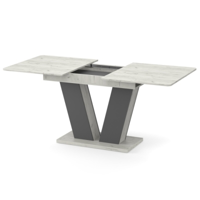 Стол раздвижной Неман ДЭН Дуб крафт белый/Графит