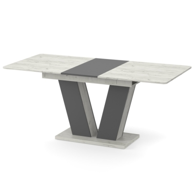 Стол раздвижной Неман ДЭН Дуб крафт белый/Графит