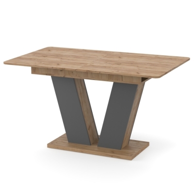 Стол раздвижной Неман ДЭН Дуб крафт золотой/Графит