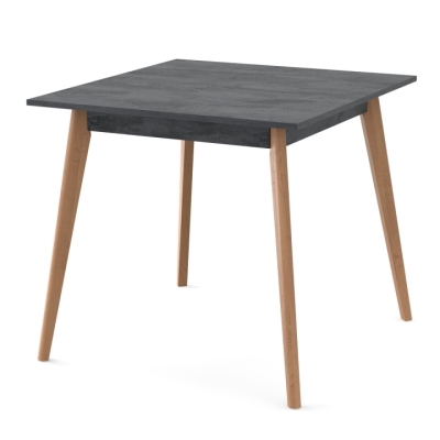 Стол обеденный Неман БОН 780х780 Угольный камень 18мм/Лак