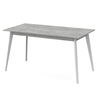 Стол обеденный Неман БОН 1380х780 ДСП Бетон/Белый
