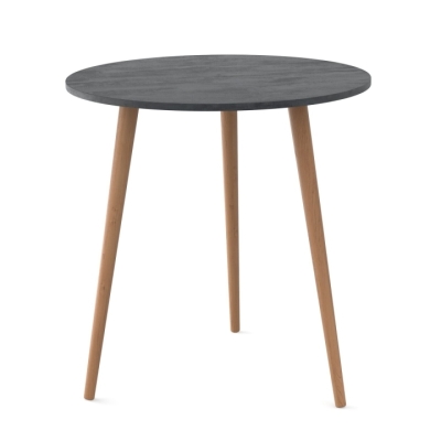 Круглый стол Неман СЭТ-3 Угольный камень 18 мм/Лак