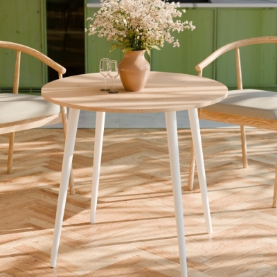 Круглый стол Неман СЭТ-4 Дуб кремона торро/Белый