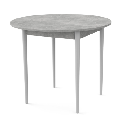 Круглый стол Неман ДЕРИЛ Бетон/Белый