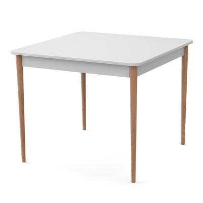 Стол Неман МОНО 880х880 Белый/Лак