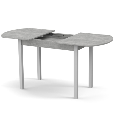 Стол обеденный раздвижной Неман МОДЕРН Бетон/Белый