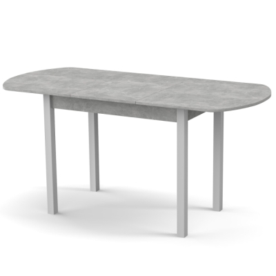 Стол обеденный раздвижной Неман МОДЕРН Бетон/Белый