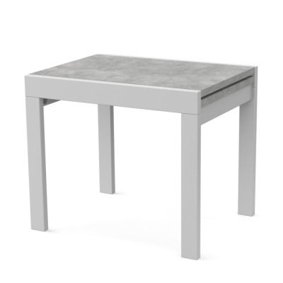 Стол обеденный раздвижной Неман КОРС Бетон/Белый