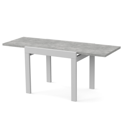 Стол обеденный раздвижной Неман КОРС Бетон/Белый