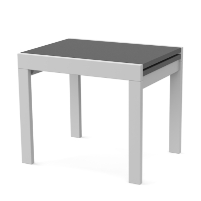 Стол обеденный раздвижной Неман КОРС Антрацит/Белый