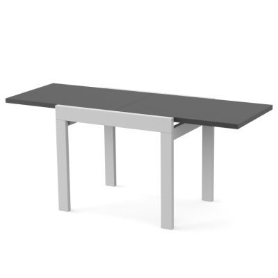 Стол обеденный раздвижной Неман КОРС Антрацит/Белый