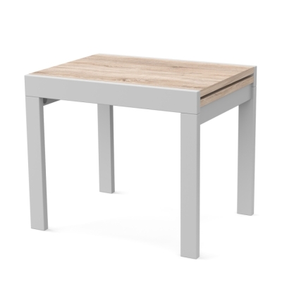 Стол обеденный раздвижной Неман КОРС Дуб сонома/Белый