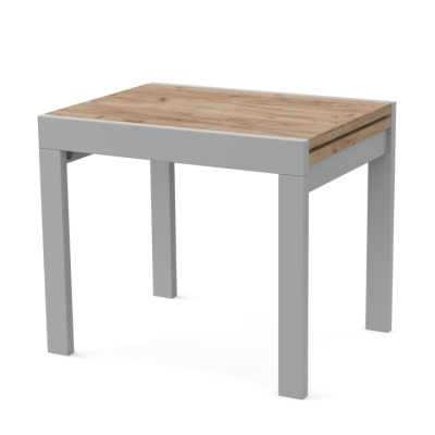 Стол обеденный раздвижной Неман КОРС Дуб крафт золотой/Серый