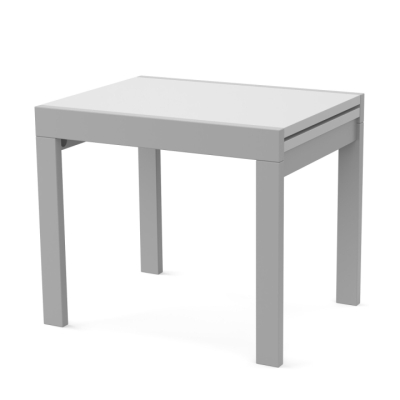 Стол обеденный раздвижной Неман КОРС Белый/Серый