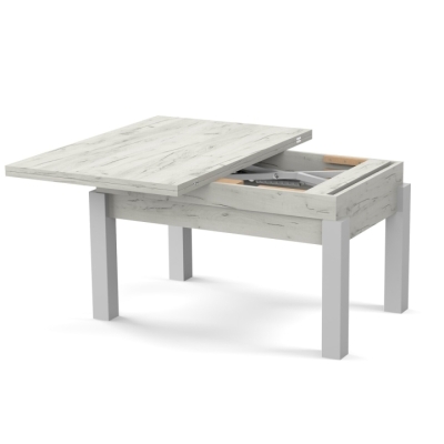 Стол-трансформер Неман БАТТЕРФЛАЙ Дуб крафт белый/Белый