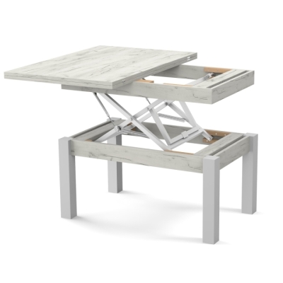 Стол-трансформер Неман БАТТЕРФЛАЙ Дуб крафт белый/Белый