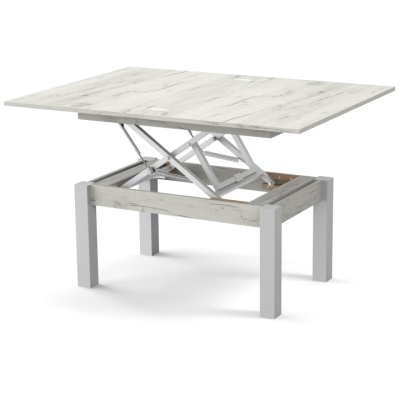 Стол-трансформер Неман БАТТЕРФЛАЙ Дуб крафт белый/Белый