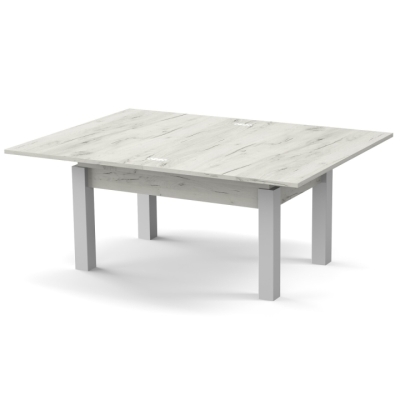 Стол-трансформер Неман БАТТЕРФЛАЙ Дуб крафт белый/Белый