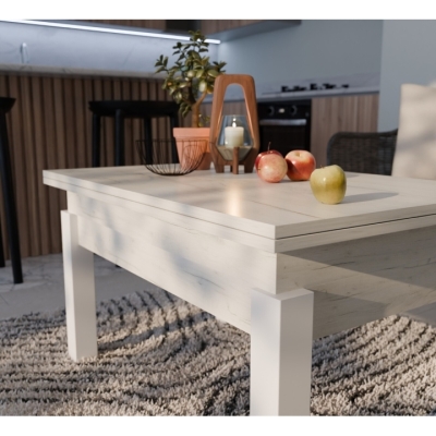 Стол-трансформер Неман БАТТЕРФЛАЙ Дуб крафт белый/Белый