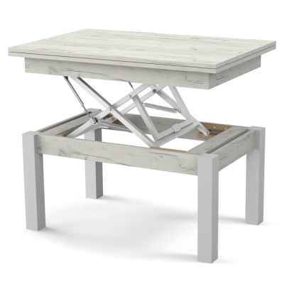 Стол-трансформер Неман БАТТЕРФЛАЙ Дуб крафт белый/Белый