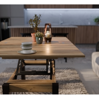 Стол-трансформер Неман БАТТЕРФЛАЙ Дуб крафт золотой/Венге