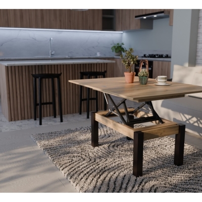 Стол-трансформер Неман БАТТЕРФЛАЙ Дуб крафт золотой/Венге