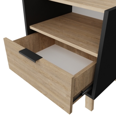 Тумба прикроватная Неман СКАНДИ Дуб песочный/Графит