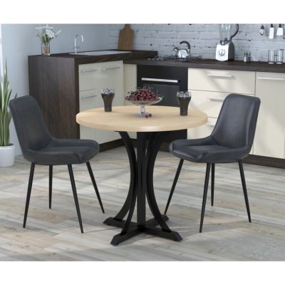 Круглый обеденный стол Ральф Loft Design Диаметр 80 см Дуб Борас
