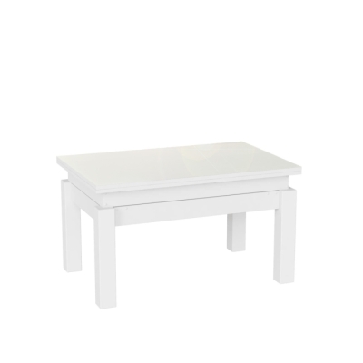 Стол-трансформер Art In Head B-Fly Glass 900x510x600 Белый бриллиант/Белые ноги/Белое стекло (TB10010100111)