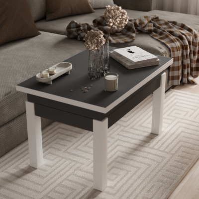 Стол-трансформер Art In Head B-Fly 900x510x600 Графит/Белые ноги (TB09070700110)