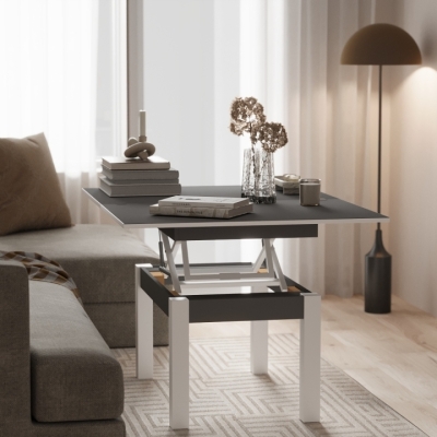 Стол-трансформер Art In Head B-Fly 900x510x600 Графит/Белые ноги (TB09070700110)