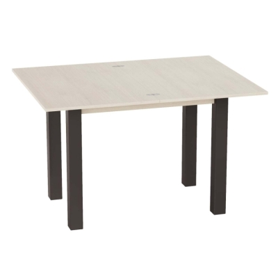 Стіл-трансформер Art in Head Dinner Glass 900x750x600 Гікорі Рокфорд світлий/Венге ноги/Біле скло (TB16060600201)