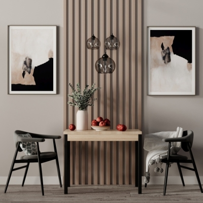 Стол-трансформер Art in Head Lunch 900x750x600 Дуб сонома/Чёрный (TB19130000030)