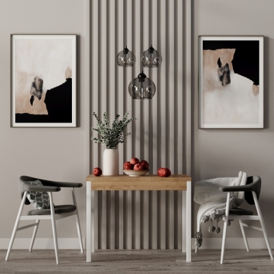 Стол-трансформер Art in Head Lunch 900x750x600 Дуб крафт золотой/Белый (TB19120000010)