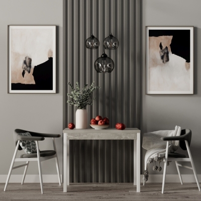 Стол-трансформер Art in Head Lunch 900x750x600 Ателье светлый/Белый (TB19040000010)